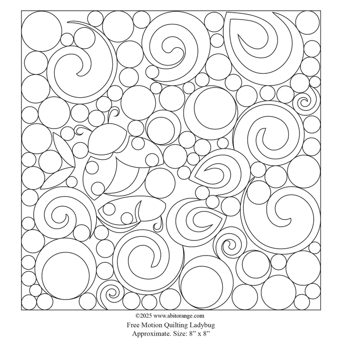 Free Motion Quilting Ladybug