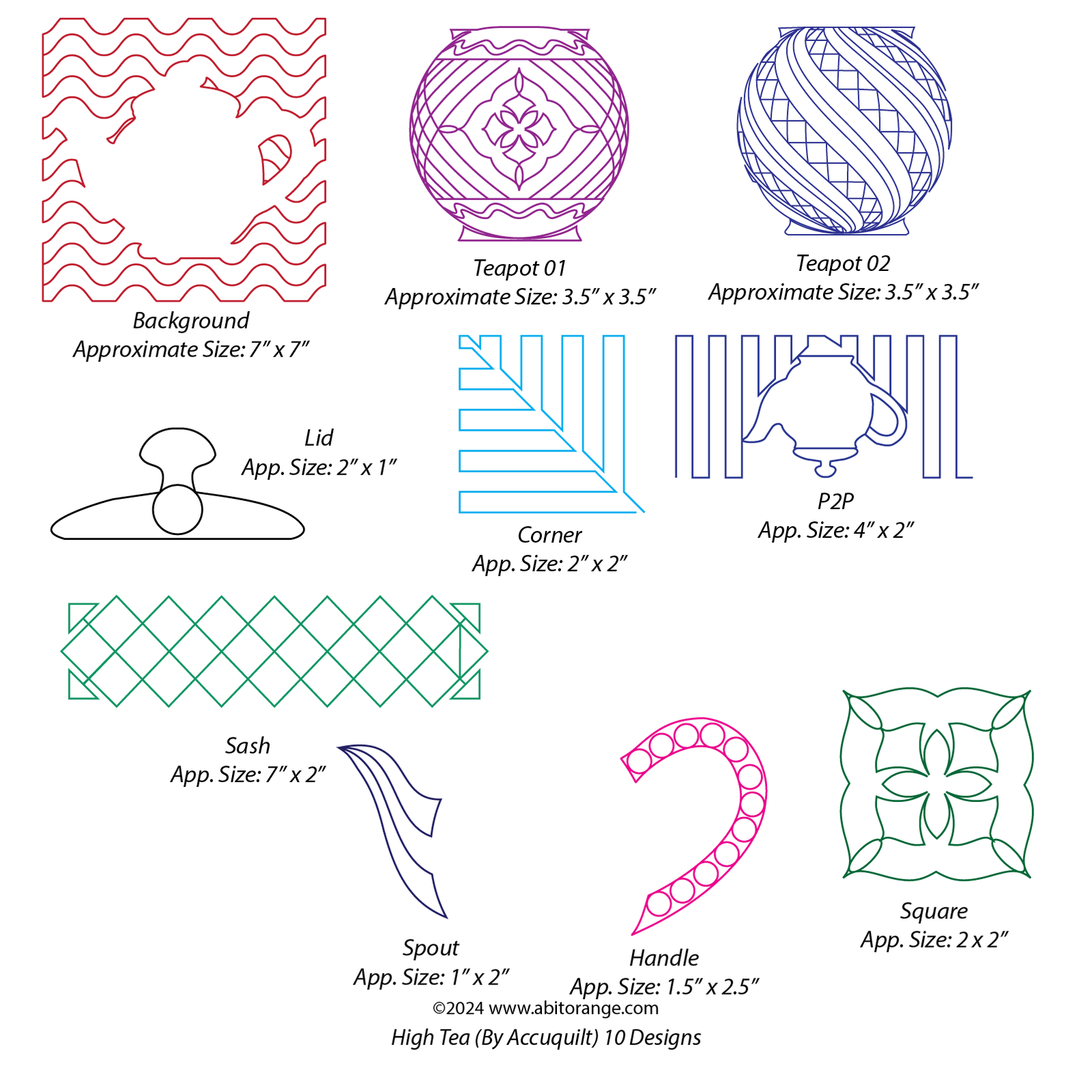 High Tea Quilt Digital Quilting Designs set for Longarm Machines — A ...