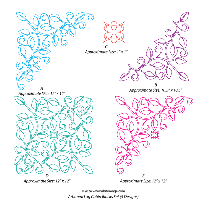 Arboreal Log Cabin Blocks Set