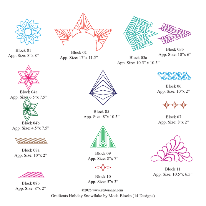 Gradient Holiday Snowflake Set