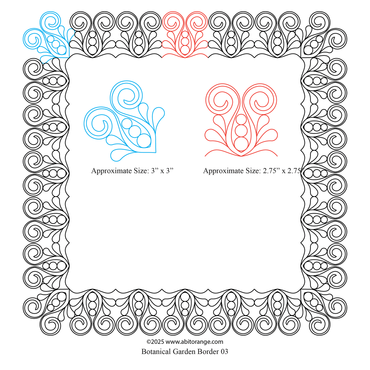 Botanical R Border 03 — A Bit Orange