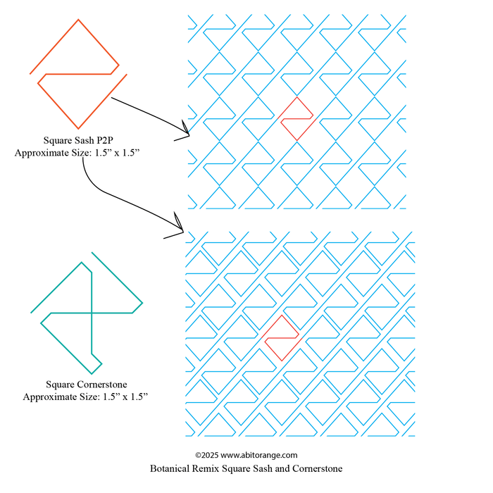 Botanical R Square Sash and Cornerstone