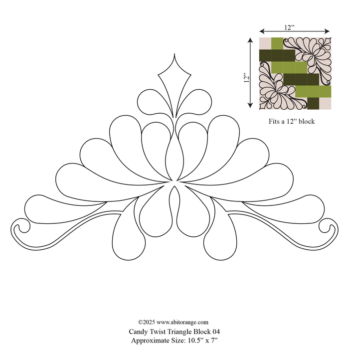 Candy Twist Triangle Block 04