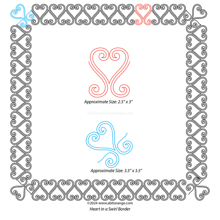 Heart in a Swirl Border