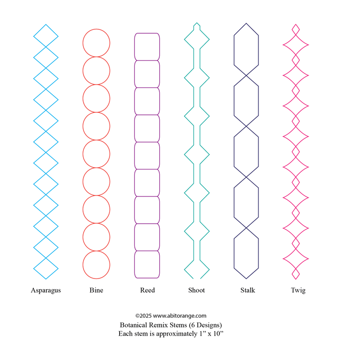 Line Stem Pattern Botanical R Stems — A Bit Orange