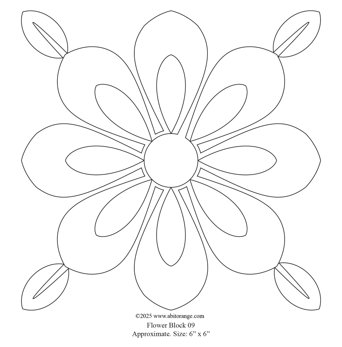 Flower Block 09 — A Bit Orange