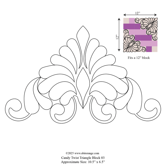 Candy Twist Triangle Block 03