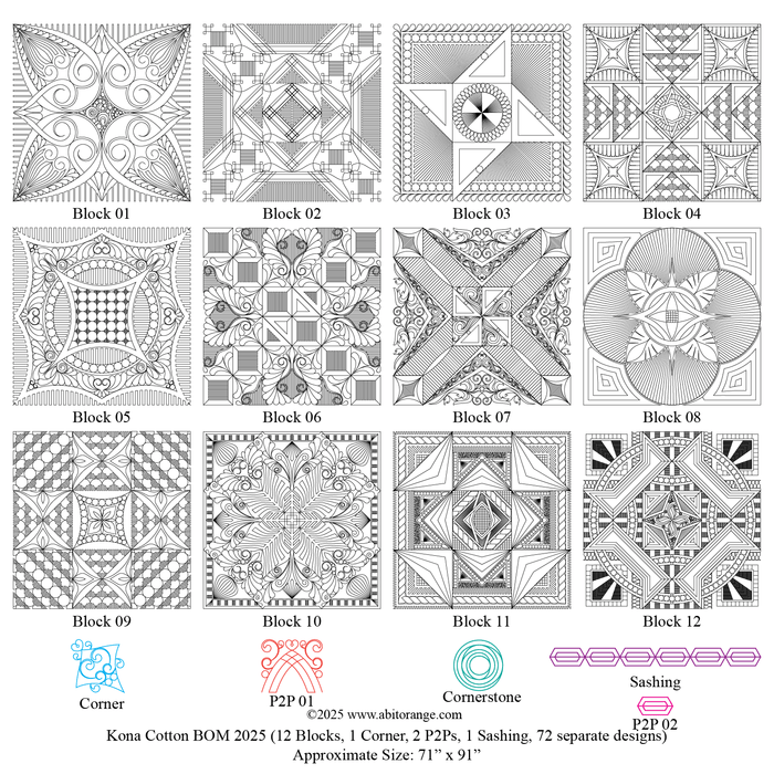 Kona Cotton BOM 2025