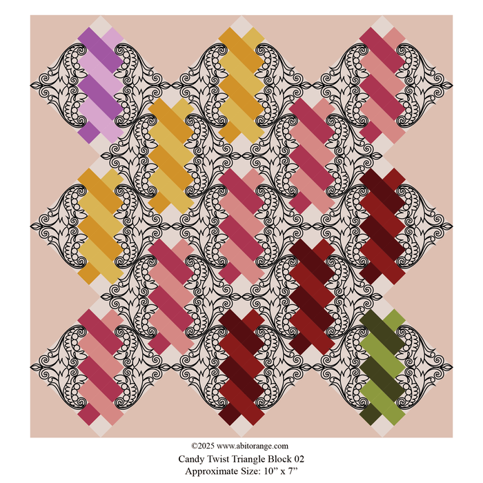 Candy Twist Triangle Block 02