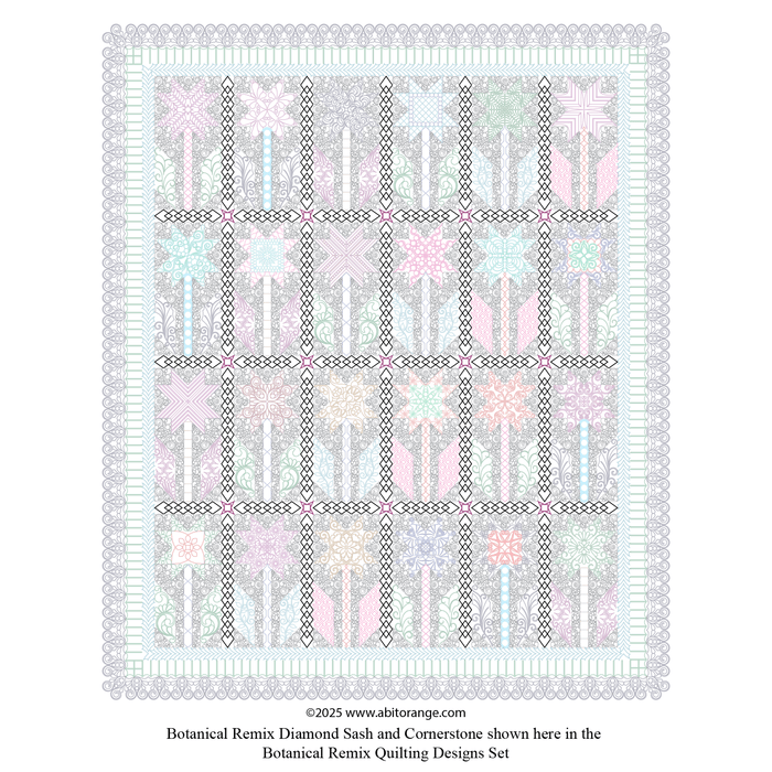 Botanical R Diamond Sash and Cornerstone