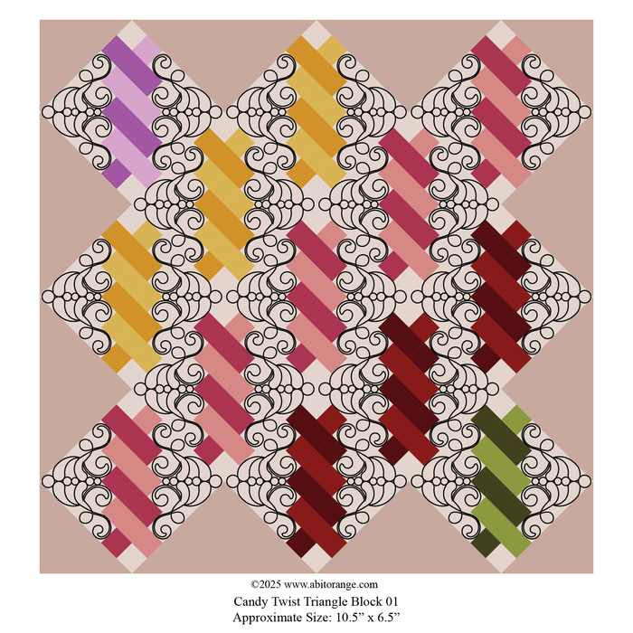 Candy Twist Triangle Block 01