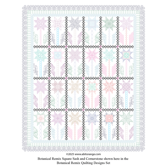 Botanical R Square Sash and Cornerstone