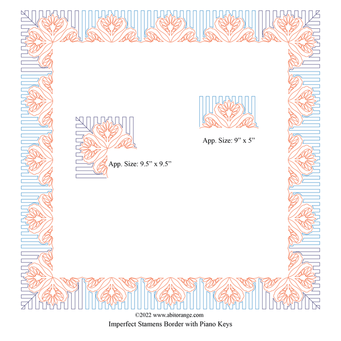 Imperfect Stamens Border with Piano Keys