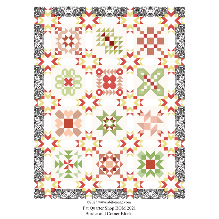 FQS BOM 2021 Border Corner Blocks set