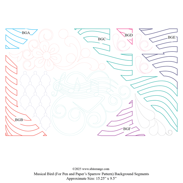 Musical Bird (For Pen and Paper’s Sparrow quilt Pattern)