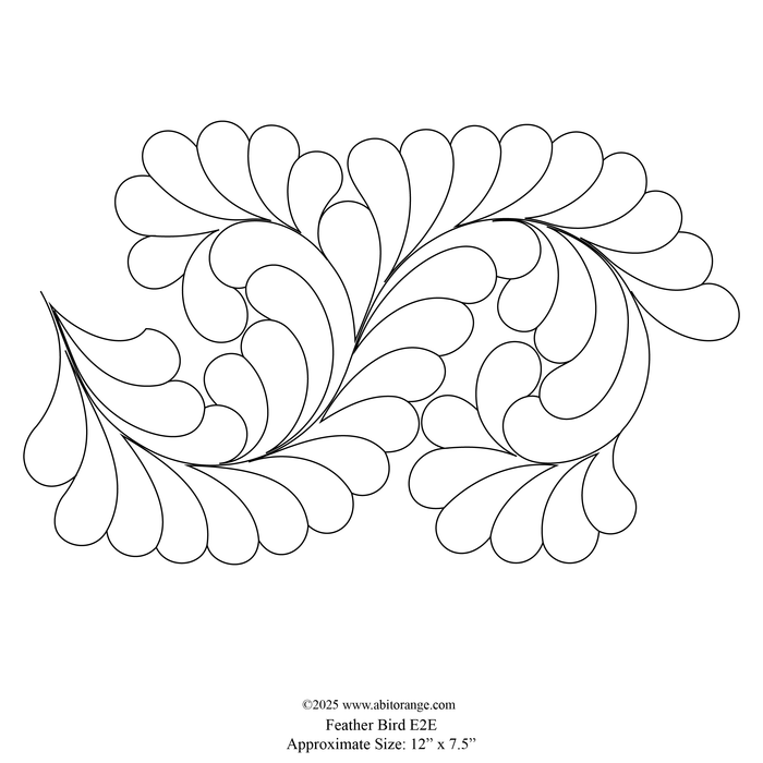 Ferret Patterned Border Feathered Bird Border Set — A Bit Orange