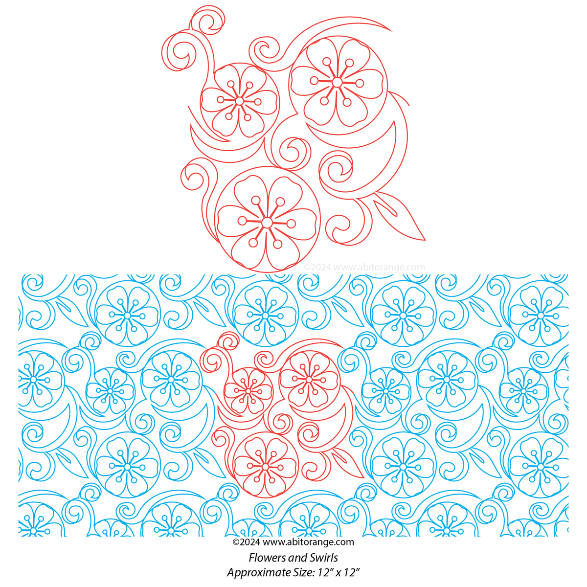 Flowers and Swirls — A Bit Orange