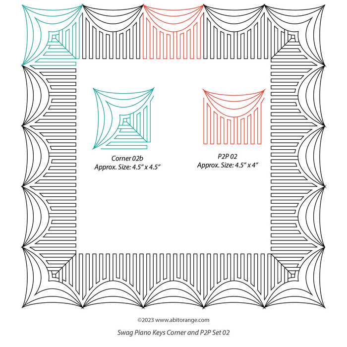 Swag Piano Keys Border Set 02