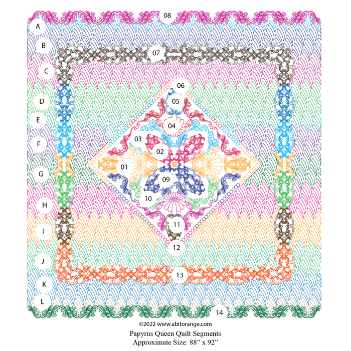 Saffron January 2022 (60 Designs+wholecloth Project in 2 Sizes)