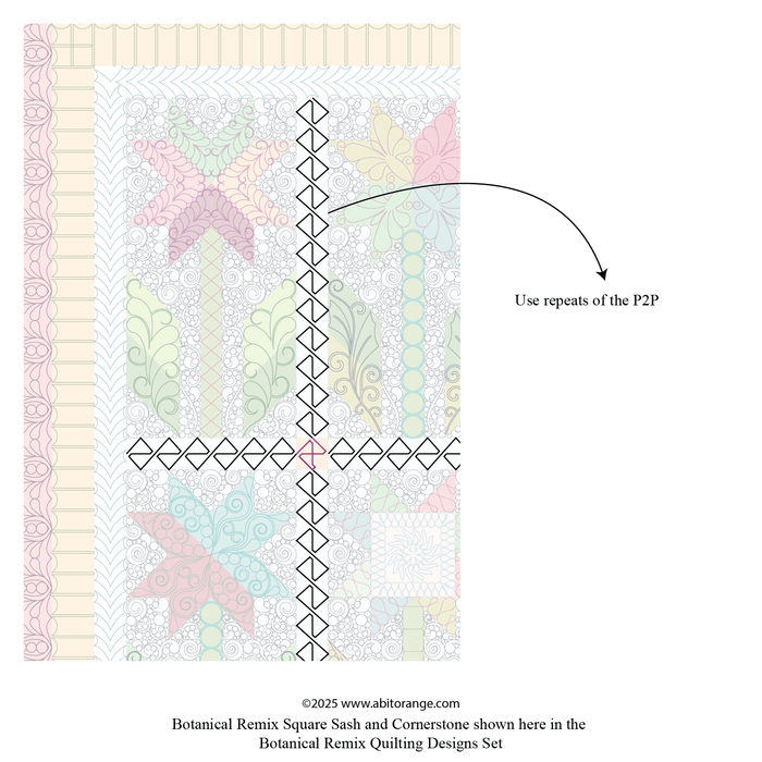 Botanical R Square Sash and Cornerstone