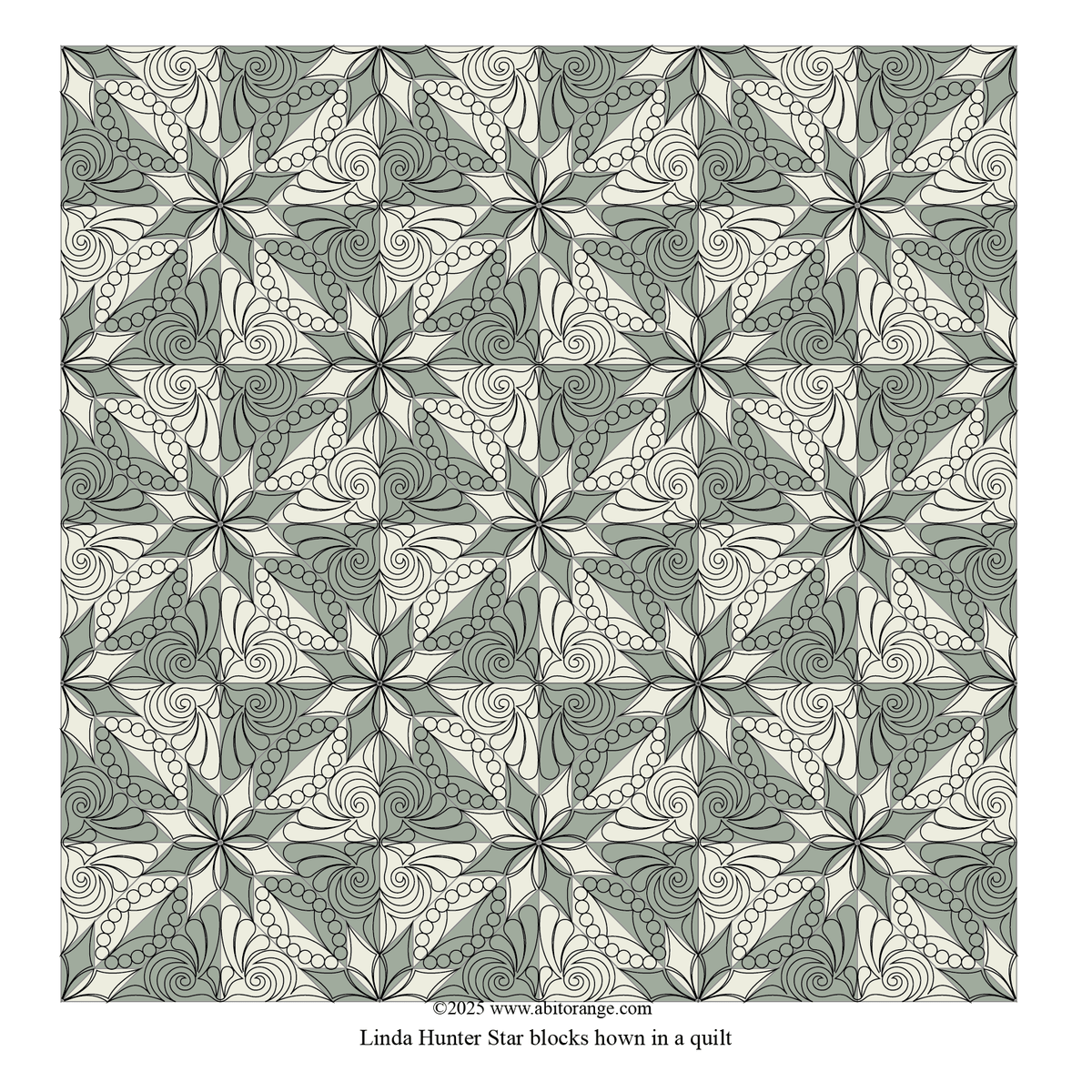 Linda Hunter Star digital quilting design for longarm computerized ...