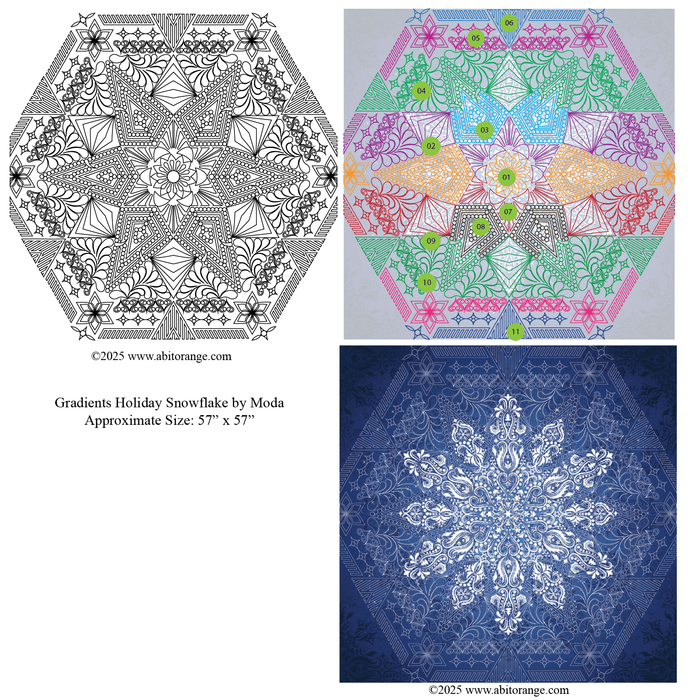 Gradient Holiday Snowflake Set