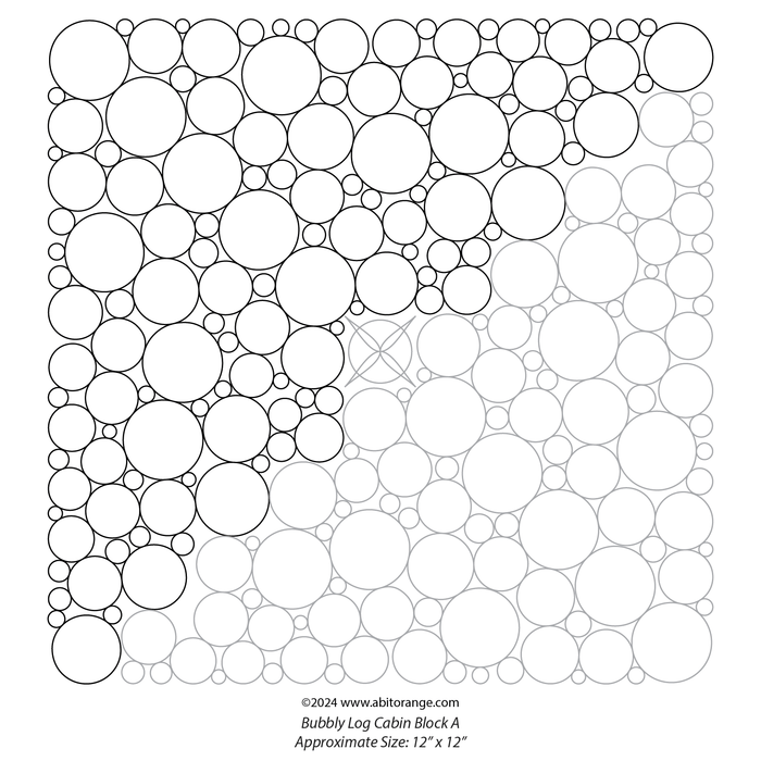 Bubbly Log Cabin Blocks Set