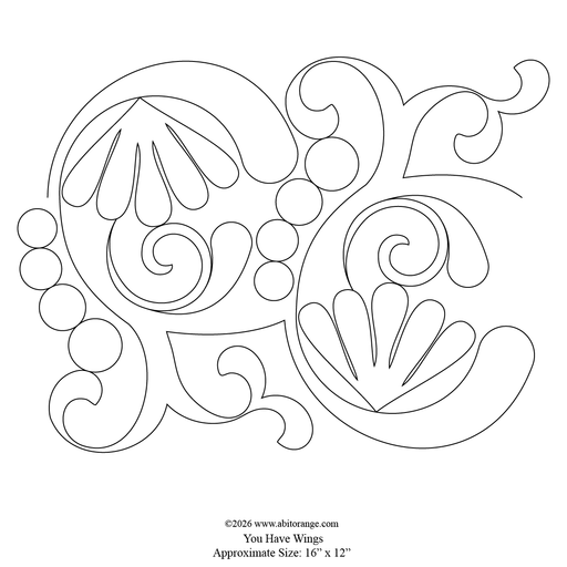 Wings Edge to edge design with swirls