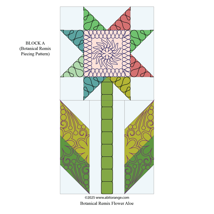 Botanical R Flower Aloe