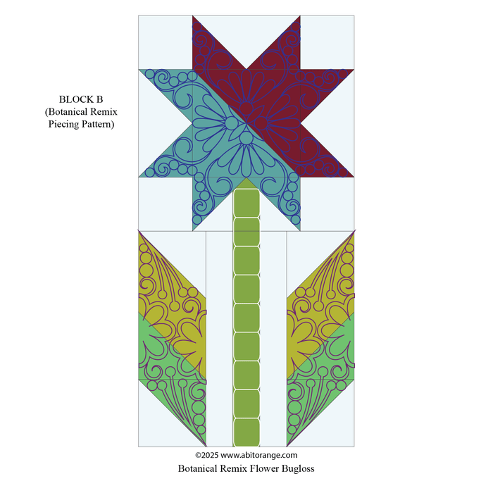 Botanical R Flower Bugloss