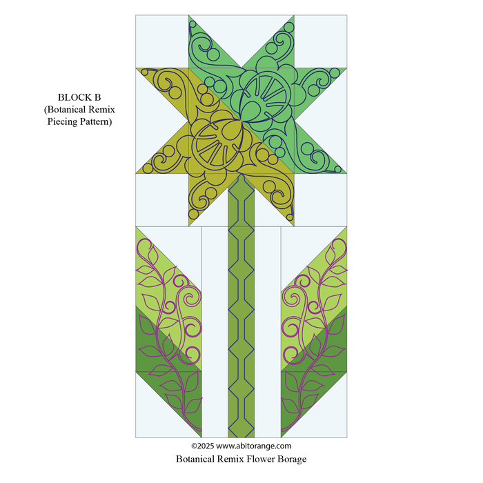 Botanical R Flower Borage