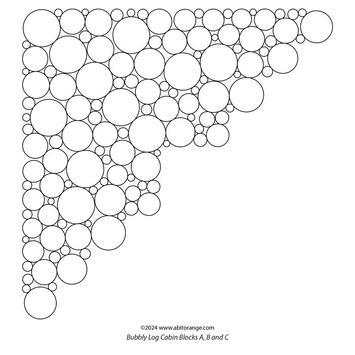 Bubbly Log Cabin Blocks Set