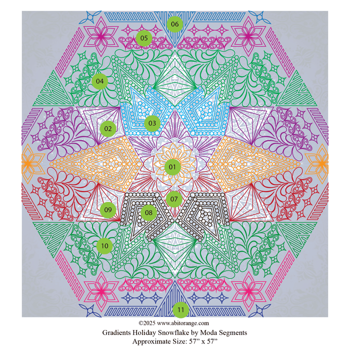 Gradient Holiday Snowflake Set