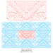 Feathers Under the Roof is a 9" x 4.5" E2E - All-Over Pantograph design featuring classic feathers and bold geometric lines. Compatible with longarm formats