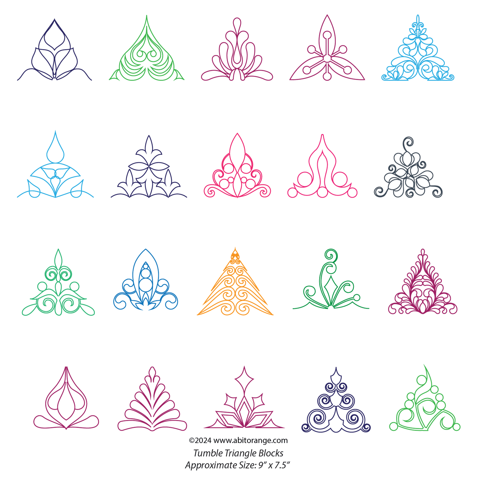 Tumble Quilt Patterns/designs set for Longarm machine quilting — A Bit ...