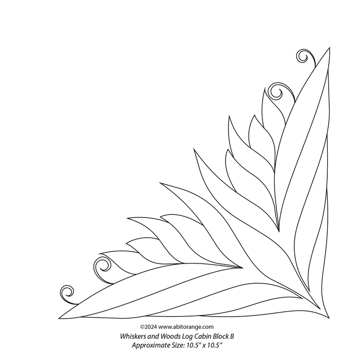 Whiskers & Woods Log Cabin Block B