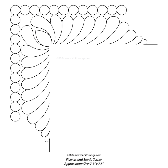 Flower and Beads Border Set 01