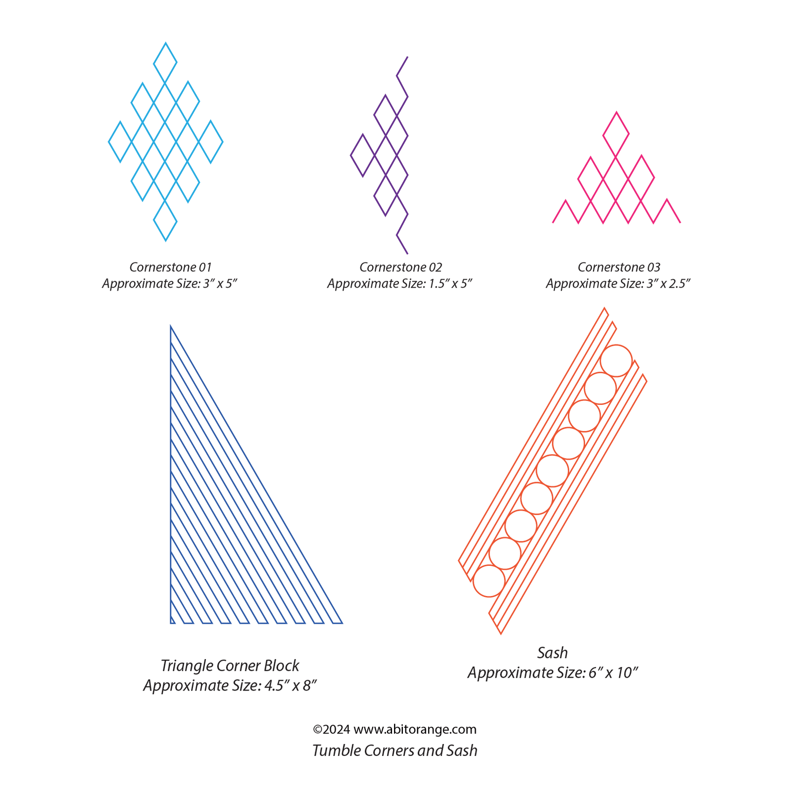 Tumble Quilt Patterns/designs set for Longarm machine quilting — A Bit ...