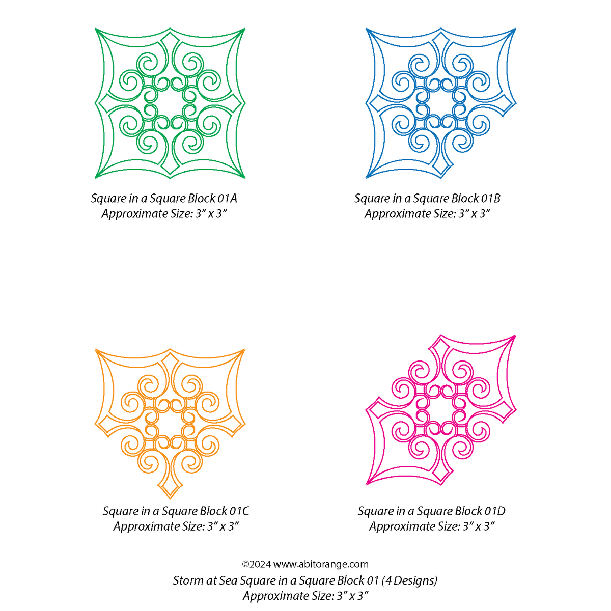 SAS in Square Blocks 01 Set — A Bit Orange