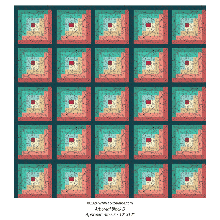 Arboreal Log Cabin Blocks Set