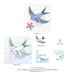 Alice's Wonderland Sampler Quilt Block 86 Flying Bird design for longarm machine quilting