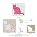 quilting design for Alice's Wonderland Sampler Quilt Block 94 Satin Cat 