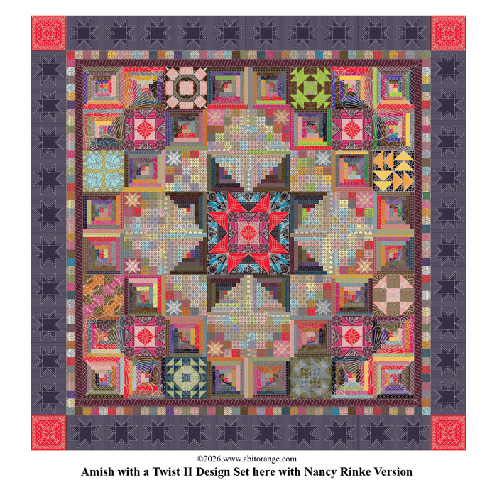 longarm digital quilting design for Amish with a Twist 2 Nancy Rinke