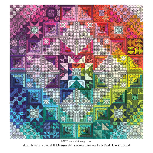 longarm digital quilting design for Amish with a Twist 2