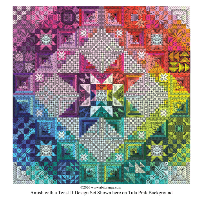 longarm digital quilting design for Amish with a Twist 2