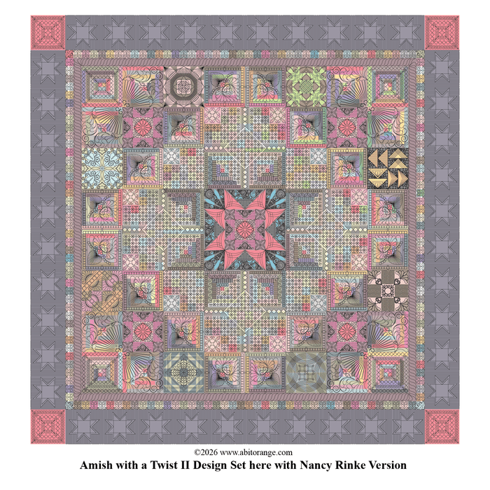 longarm digital quilting design for Amish with a Twist 2 Nancy Rinke