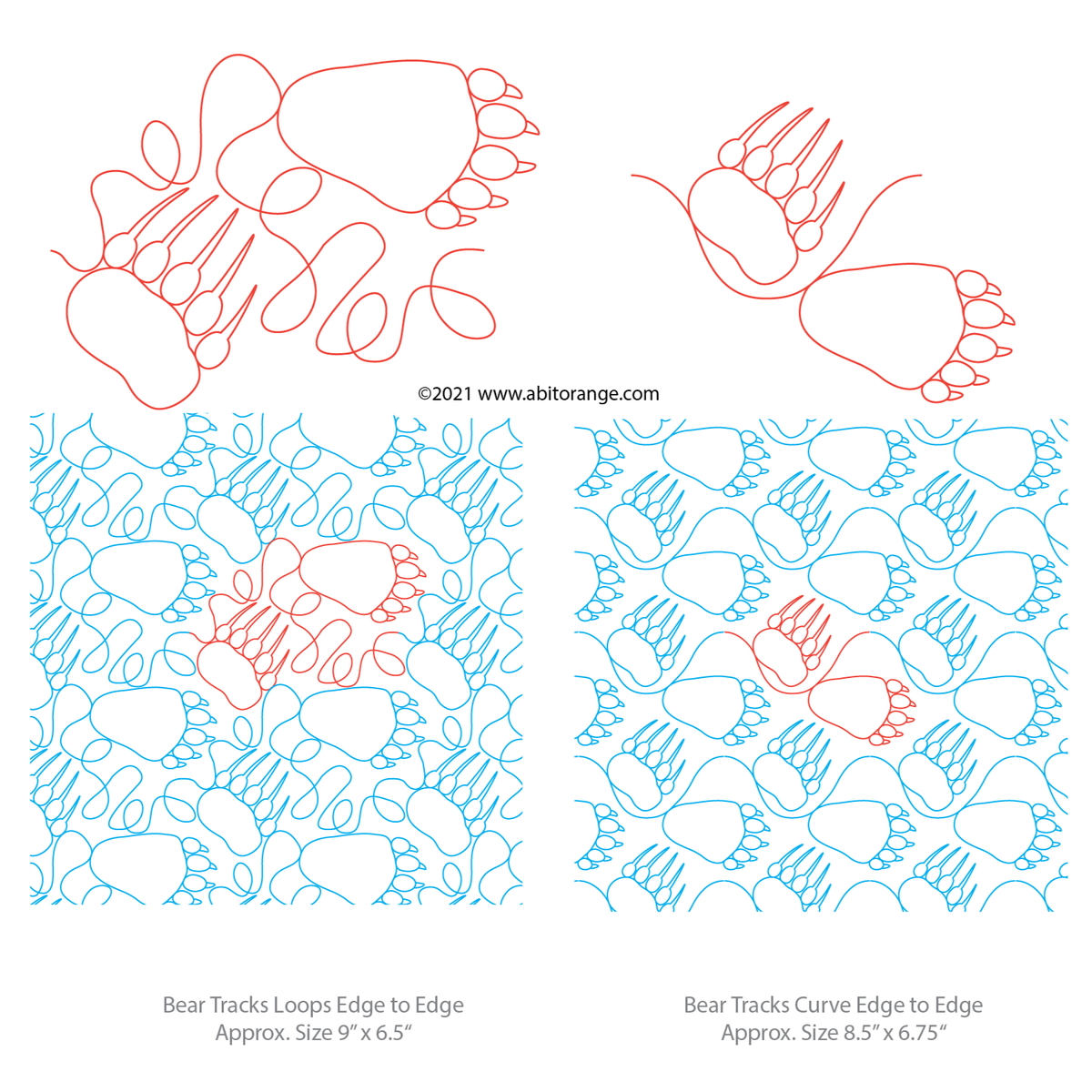 Bear Tracks [Embroidery Formats] — A Bit Orange