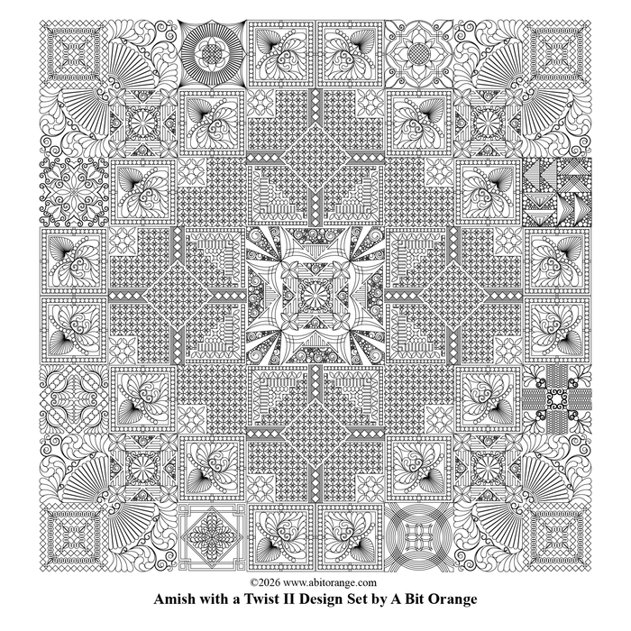 digital quilting design for Amish with a Twist 2