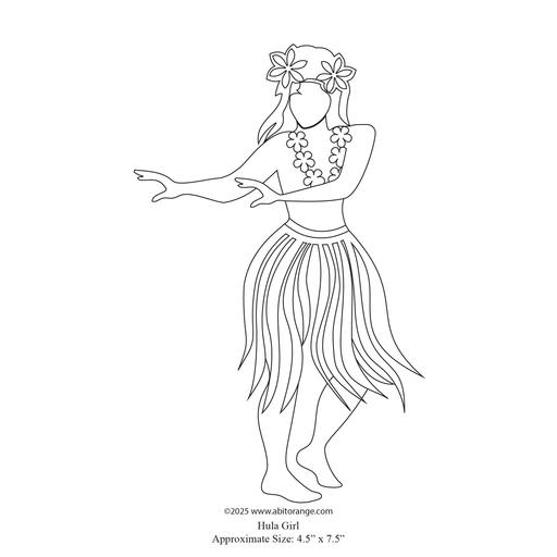 Hula Girl quilting design pattern