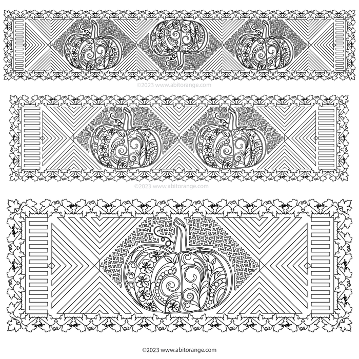 Pumpkin Leaves Border and Corner